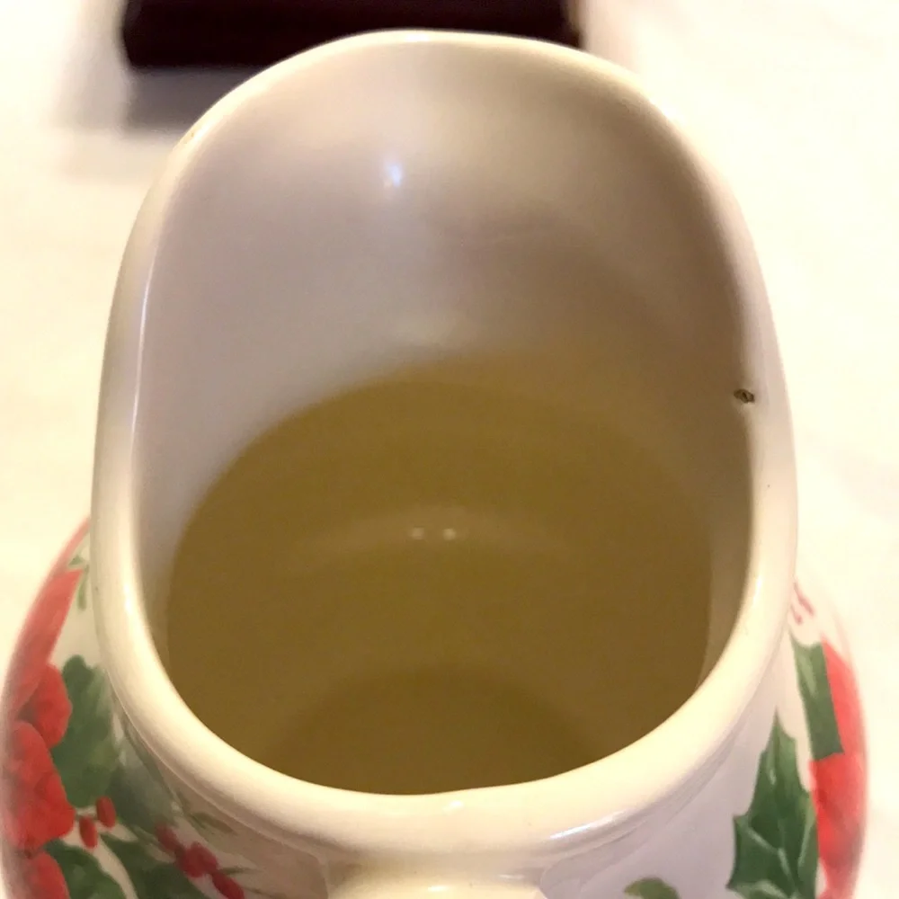 Vintage Christmas poinsettia pitcher